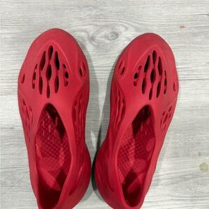 Red Yeezy Foam Runners